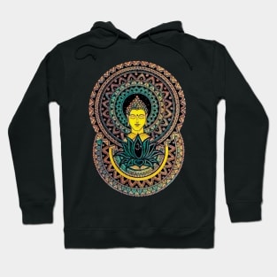 Psychedelic Trippy Buddha Mandala Art Sketch Hoodie